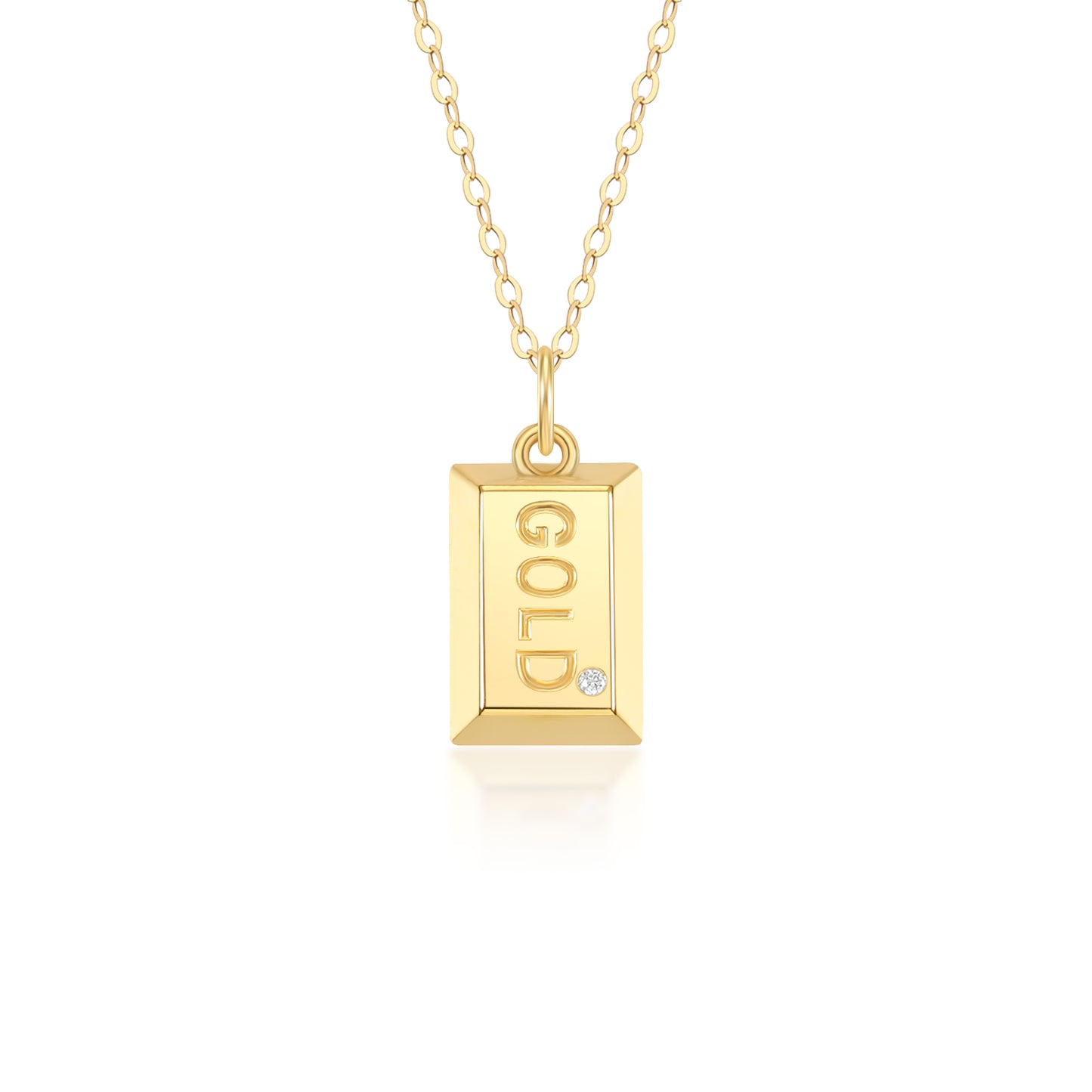 18k Yellow Gold Diamond Necklace | Gift