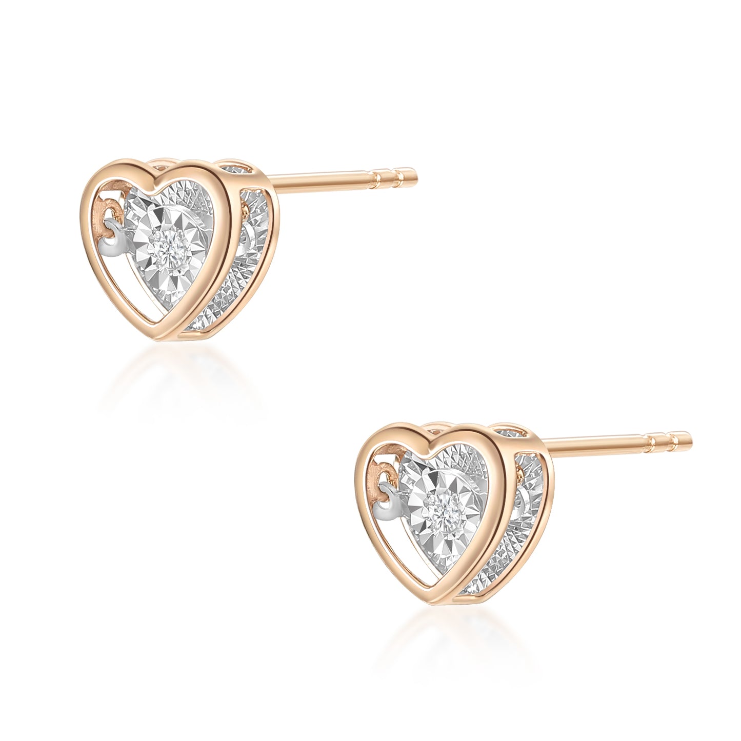 18k Yellow Gold Diamond Earrings | Gift