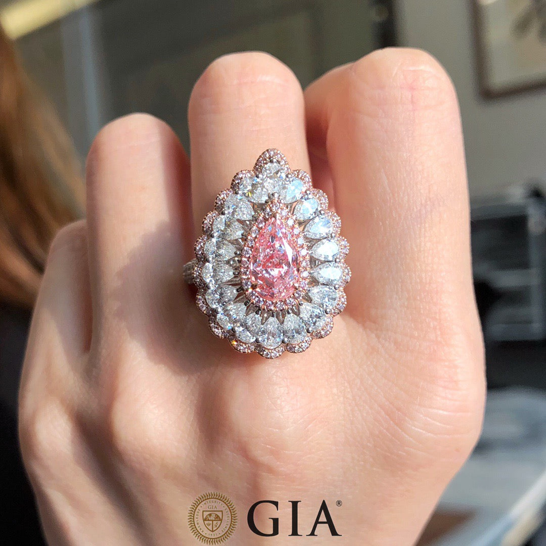 GIA Pink Diamond Women's Rings |  Engagement Rings- POYAS