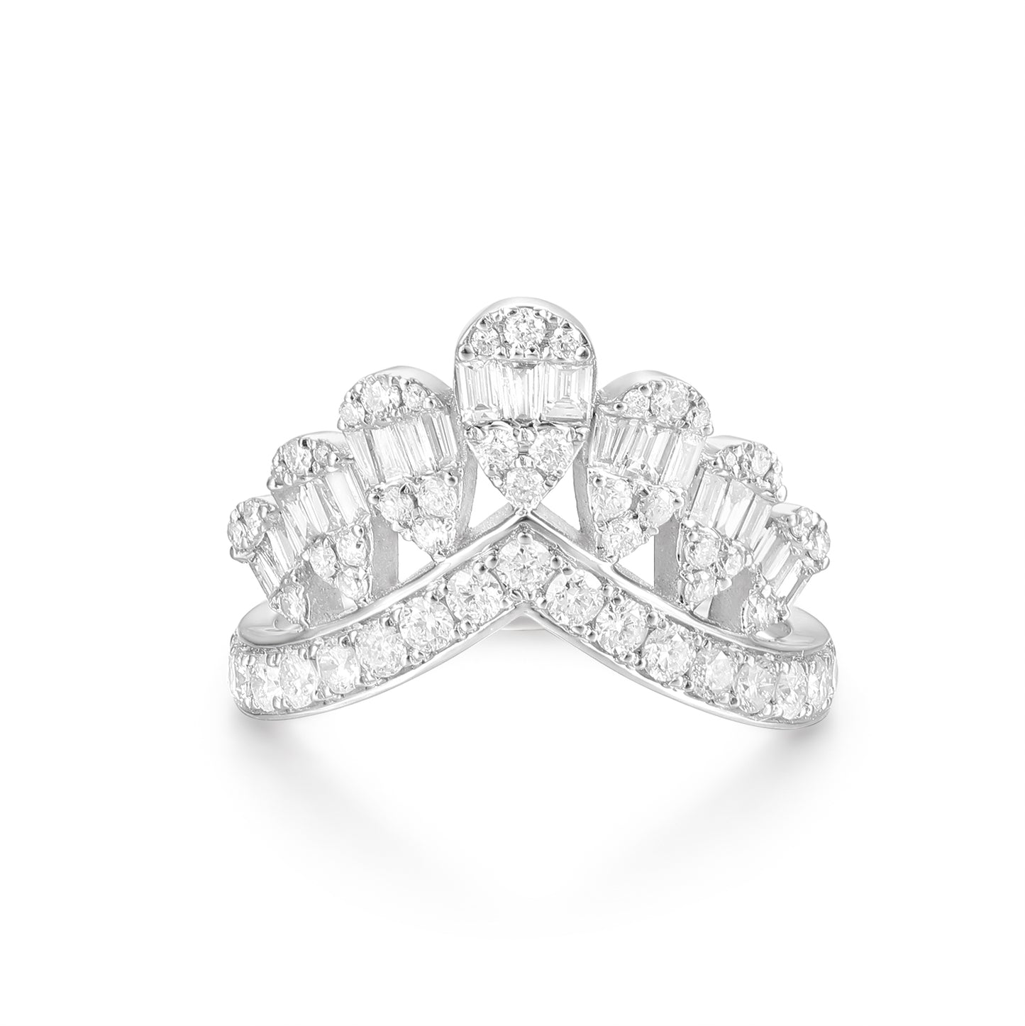 Diamond Engagement Ring&18K White Gold | UP 30% 0FF