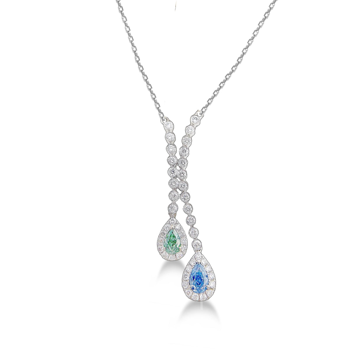 blue diamond necklace & pendants | Poyas Jewellery 