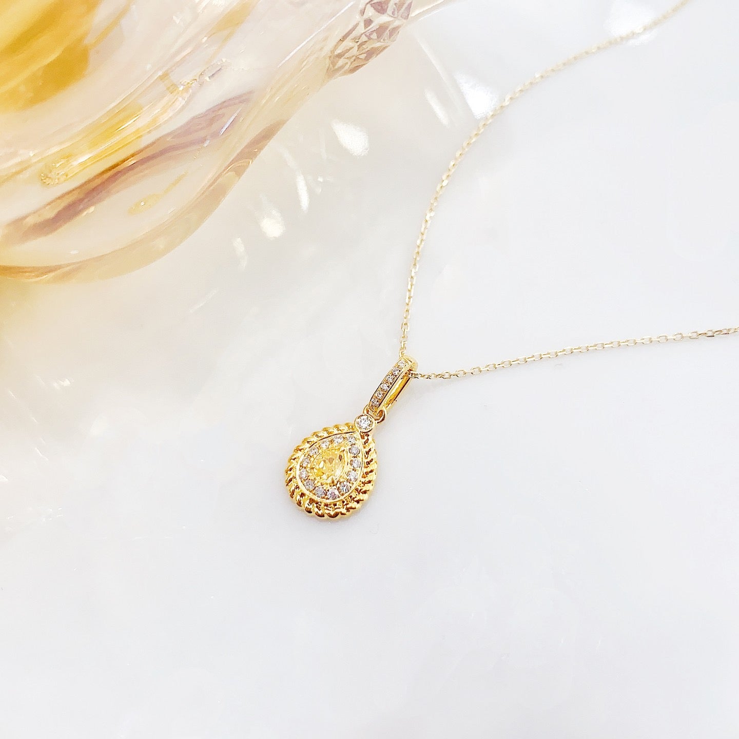 0.29 CT TW 18K Yellow Gold 18" | Womens Diamond Necklaces | 30% OFF