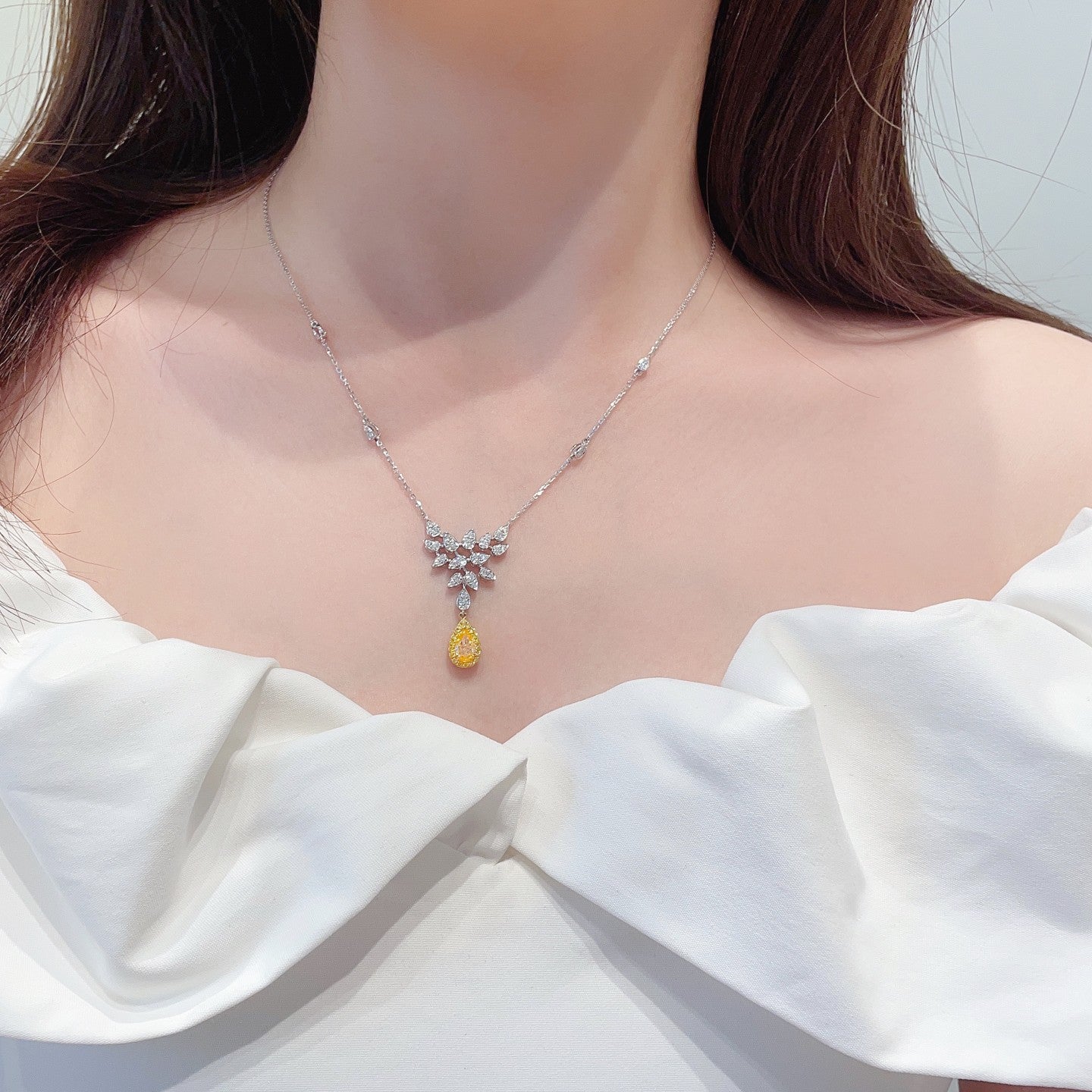  Yellow Diamond Necklace  | Poyas Jewelry