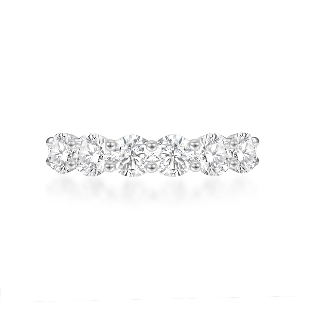 Round Half-Eternity Engagement Ring &Wedding Rings |  Poyas Jewellery